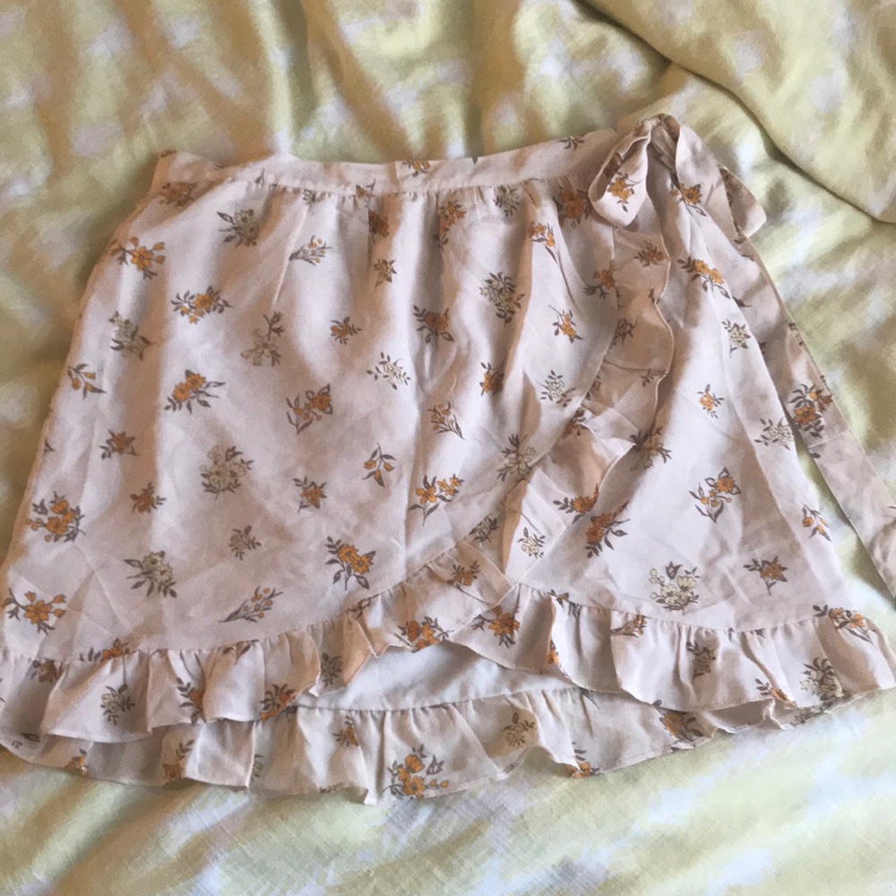 Madewell floral tie skirt